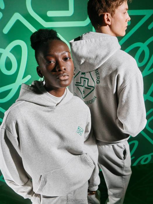 J.Lindeberg menn house of karson hettegenser lys grå melange klær F8642268