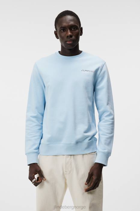 J.Lindeberg menn kaste crew neck drømme blå klær F8641038
