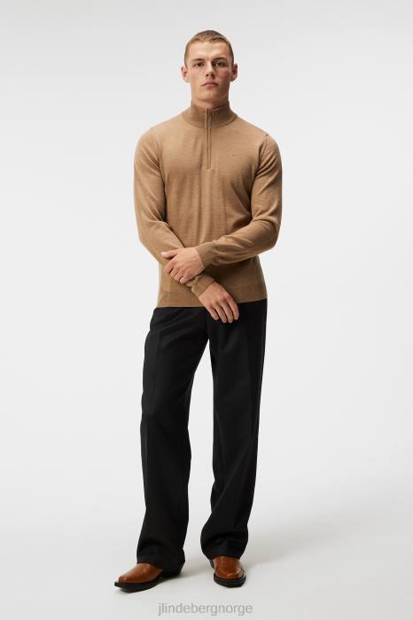 J.Lindeberg menn kiyan genser med kvart glidelås chipmunk klær F864989