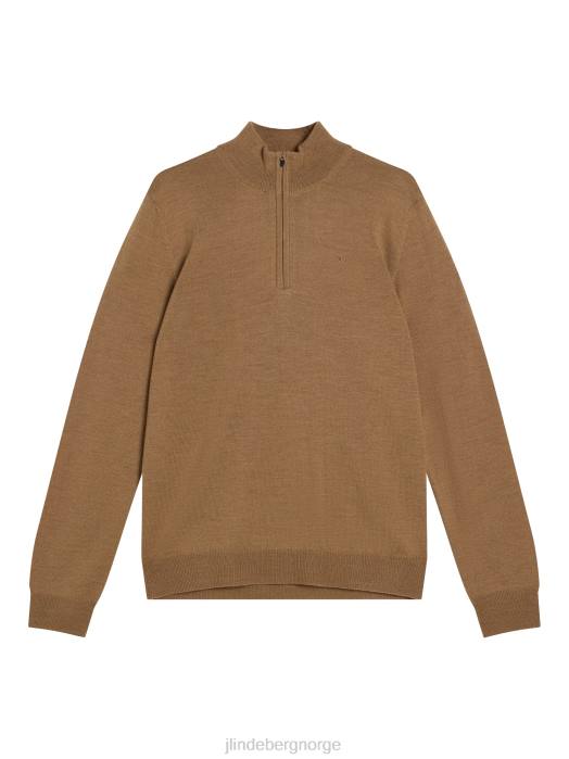 J.Lindeberg menn kiyan genser med kvart glidelås chipmunk klær F864989