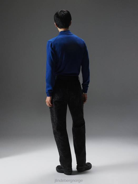 J.Lindeberg menn kiyan genser med kvart glidelås marine pion klær F8642275