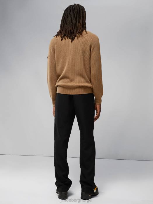 J.Lindeberg menn kyler ullblanding med glidelås tiger brun klær F8642302