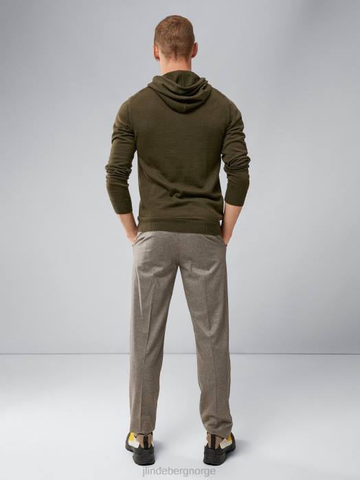 J.Lindeberg menn laurie merino hettegenser Skoggrønn klær F8642312