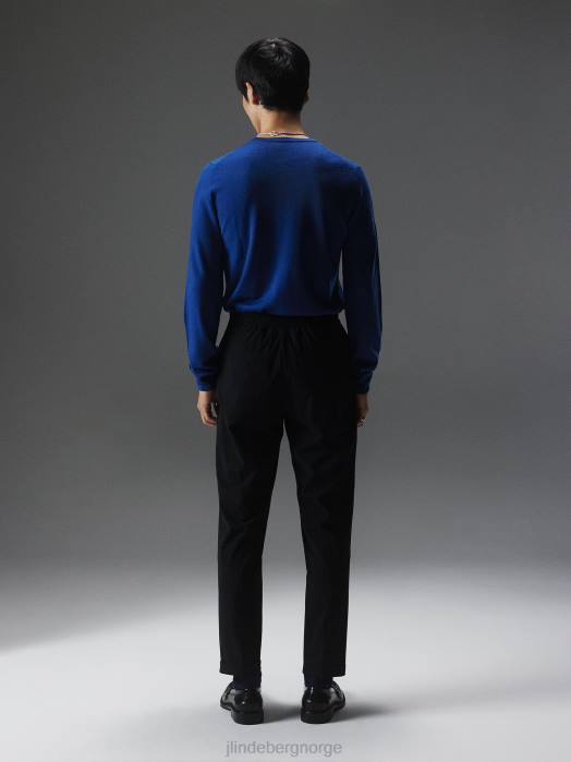 J.Lindeberg menn lyle merino genser med rund hals marine pion klær F8642286