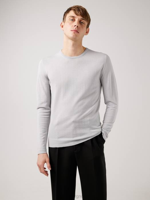 J.Lindeberg menn nigel silke ullgenser steingrå klær F8642371