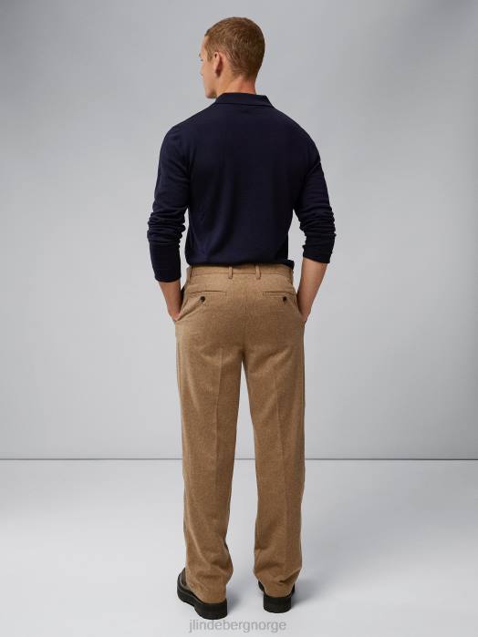 J.Lindeberg menn noel lett merino polo marinen klær F8641079