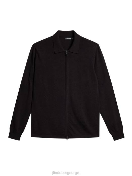 J.Lindeberg menn nyle merino cardigan med glidelås delikat klær F8641012