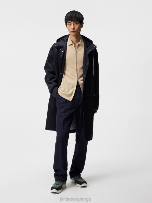 J.Lindeberg menn nyle merino cardigan med glidelås safari beige klær F8641046