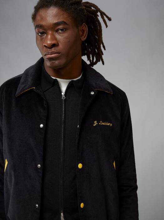 J.Lindeberg menn nyle merino cardigan med glidelås svart klær F8642314