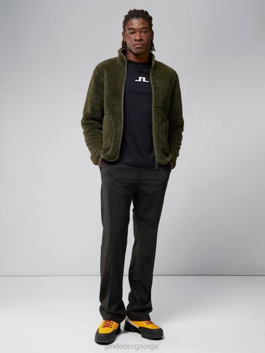 J.Lindeberg menn patrik pile fleecejakke Skoggrønn klær F8642270
