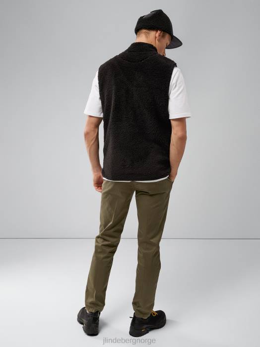 J.Lindeberg menn patrik pile fleecevest svart klær F8642271