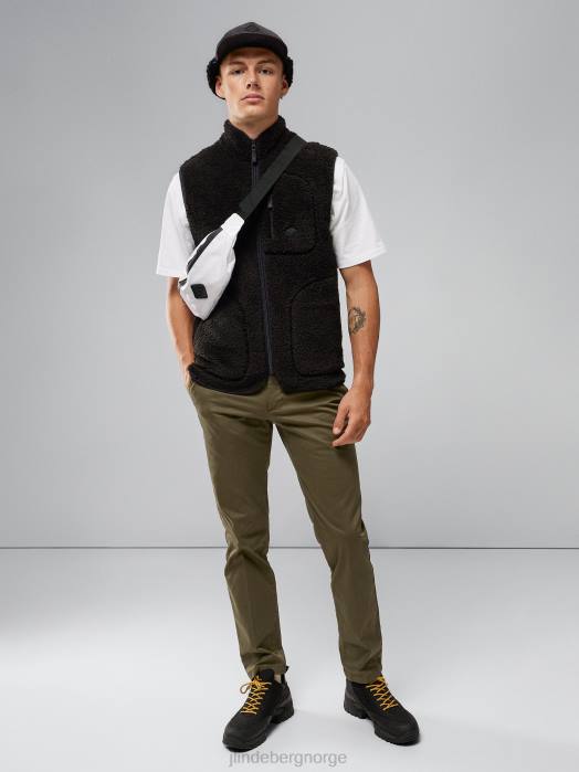 J.Lindeberg menn patrik pile fleecevest svart klær F8642271