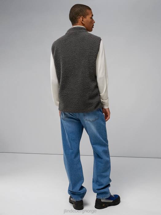 J.Lindeberg menn zeke pile vest vulkansk aske klær F8642349