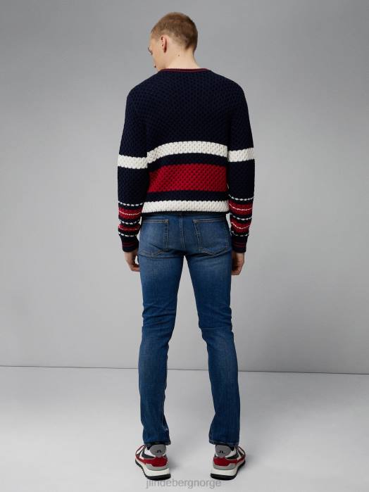 J.Lindeberg menn cedar strike wash jeans mellomblå klær F8642575