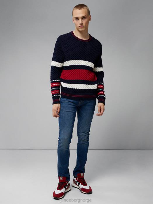 J.Lindeberg menn cedar strike wash jeans mellomblå klær F8642575