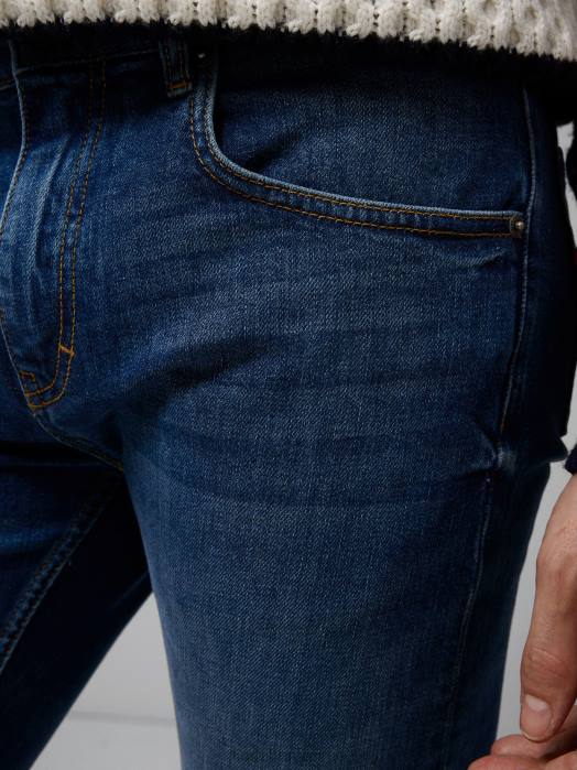 J.Lindeberg menn cedar strike wash jeans mellomblå klær F8642575