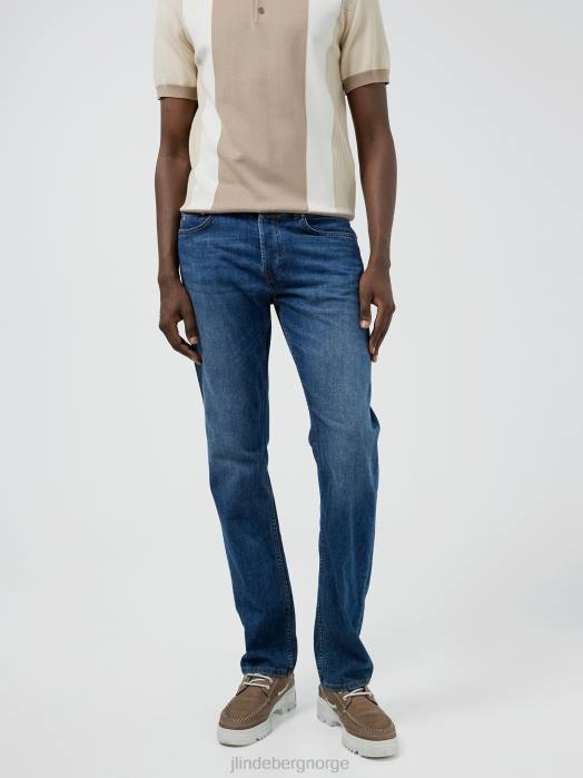 J.Lindeberg menn cody mid indigo jeans mellomblå klær F8642587