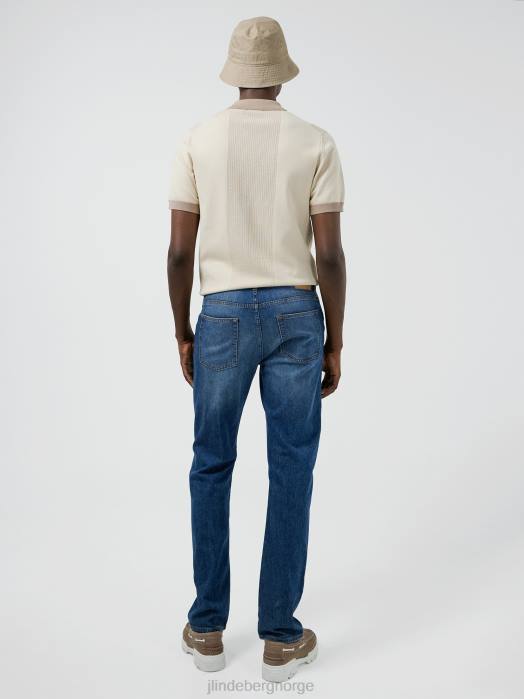 J.Lindeberg menn cody mid indigo jeans mellomblå klær F8642587