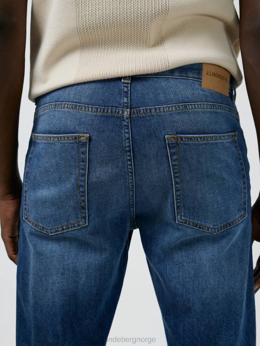J.Lindeberg menn cody mid indigo jeans mellomblå klær F8642587