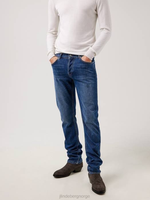 J.Lindeberg menn cody mid indigo jeans mellomblå klær F8642588