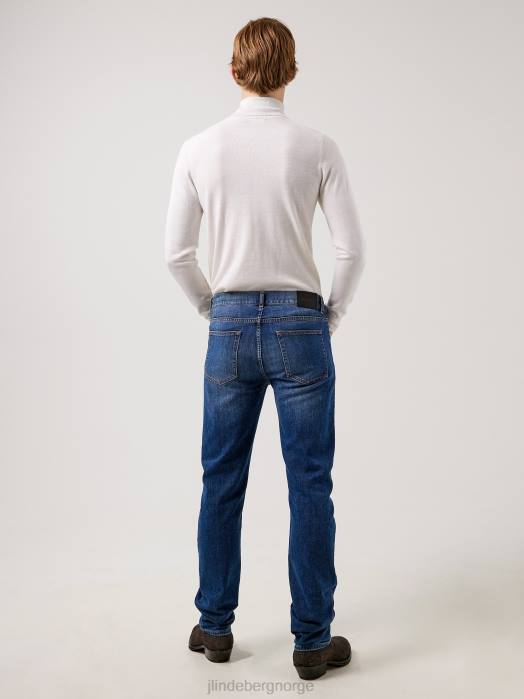 J.Lindeberg menn cody mid indigo jeans mellomblå klær F8642588