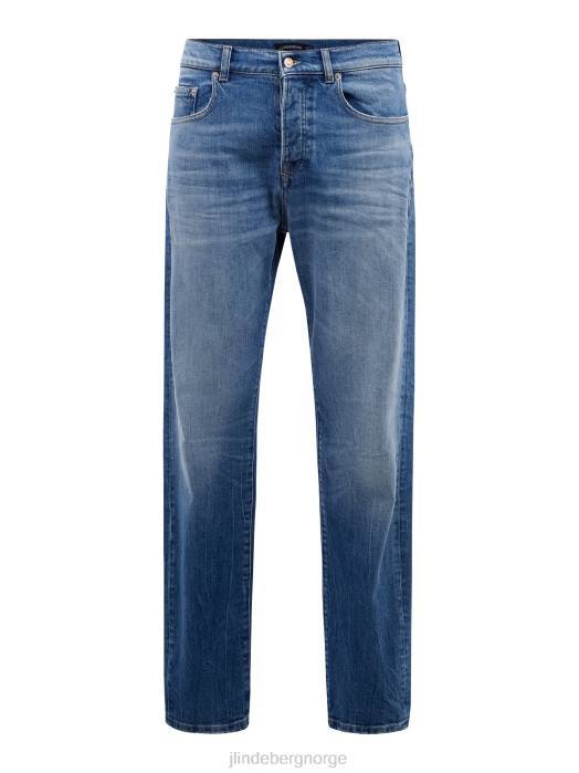 J.Lindeberg menn cody vintage vask jeans lyse blå klær F8642579