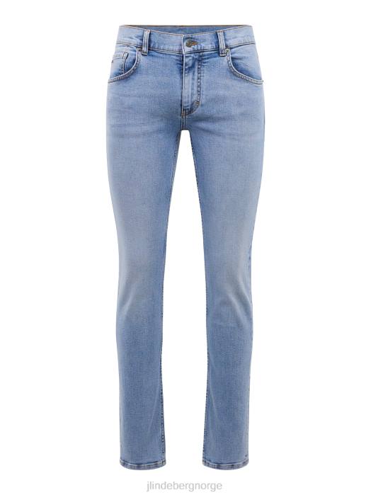 J.Lindeberg menn jay active light indigo jeans lyse blå klær F8641107