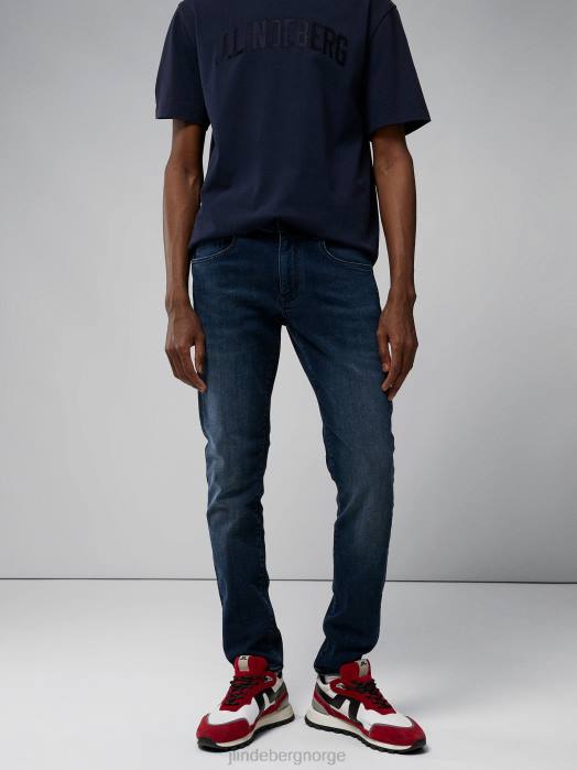 J.Lindeberg menn jay aktive jeans mørke blå klær F8642576