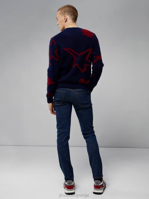 J.Lindeberg menn jay aktive mørke indigo-jeans mørke blå klær F8641105