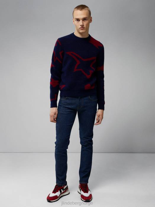 J.Lindeberg menn jay aktive mørke indigo-jeans mørke blå klær F8641105