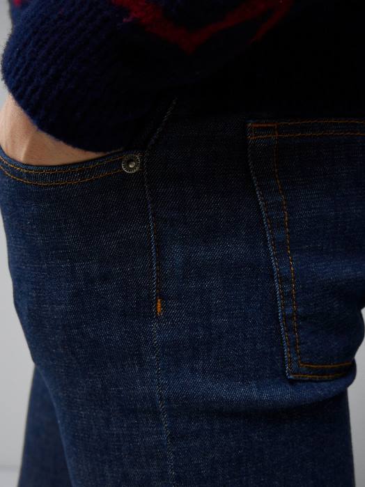 J.Lindeberg menn jay aktive mørke indigo-jeans mørke blå klær F8641105