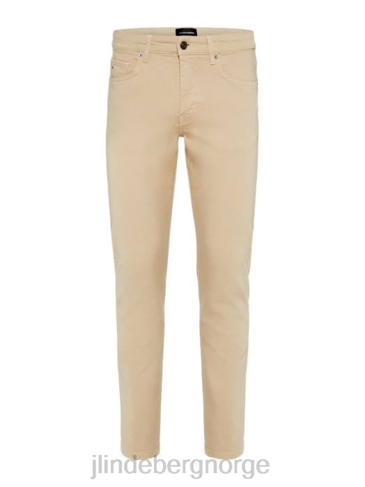 J.Lindeberg menn jay solid stretch jeans oxford tan klær F8642583