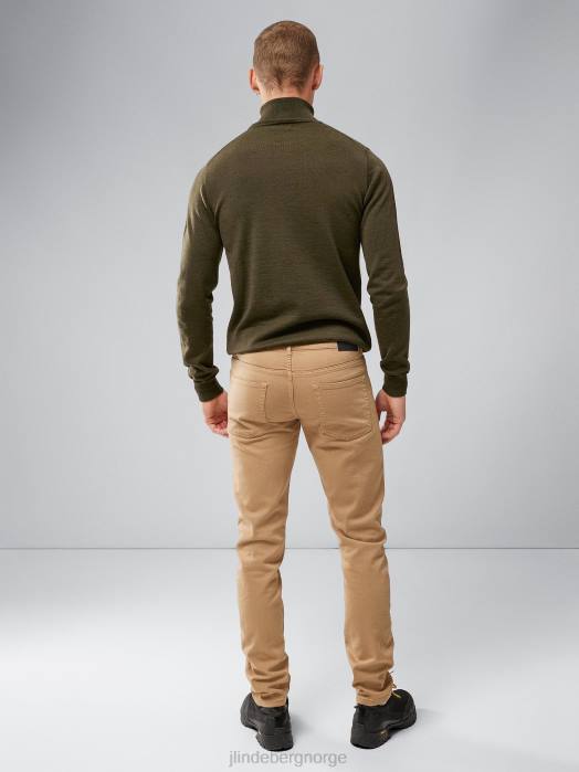 J.Lindeberg menn jay solid stretch lht jeans tiger brun klær F8642580