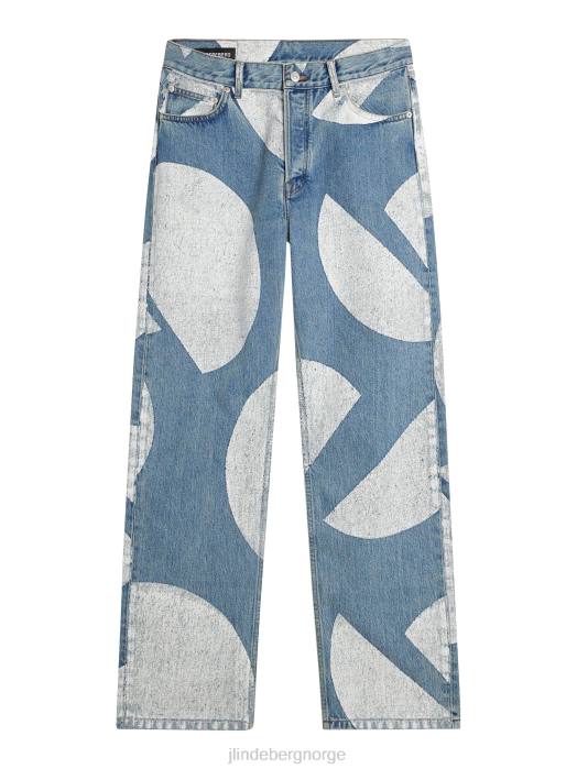J.Lindeberg menn johnny dot løse jeans lyse blå klær F8641097