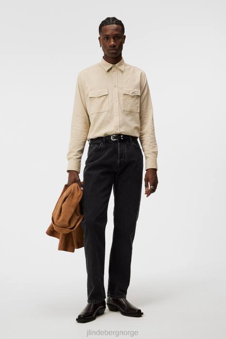 J.Lindeberg menn johnny one wash jeans svart klær F8641093