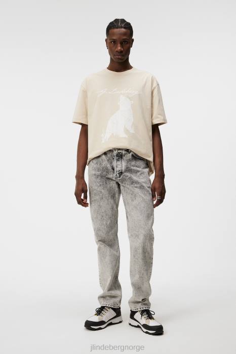J.Lindeberg menn johnny wash jeans hvit klær F8641094