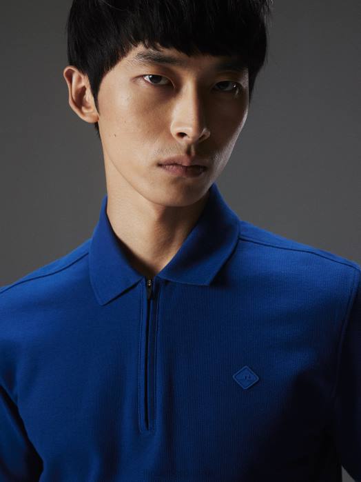 J.Lindeberg menn arlo logo patch polo marine pion klær F8642067