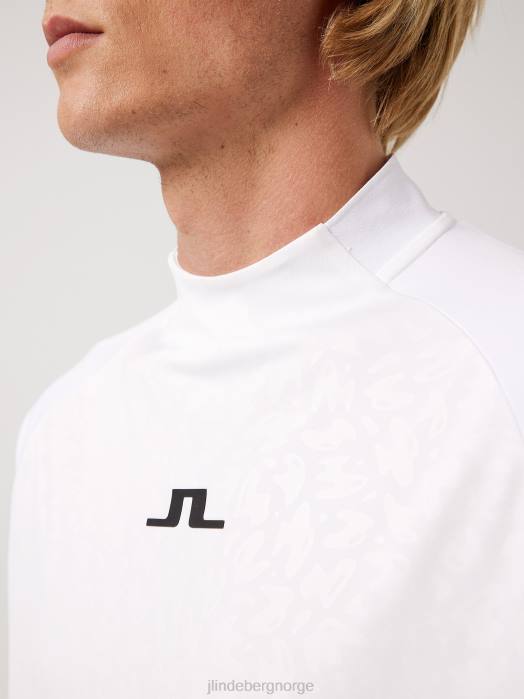 J.Lindeberg menn benga print golf topp hvit klær F8642128
