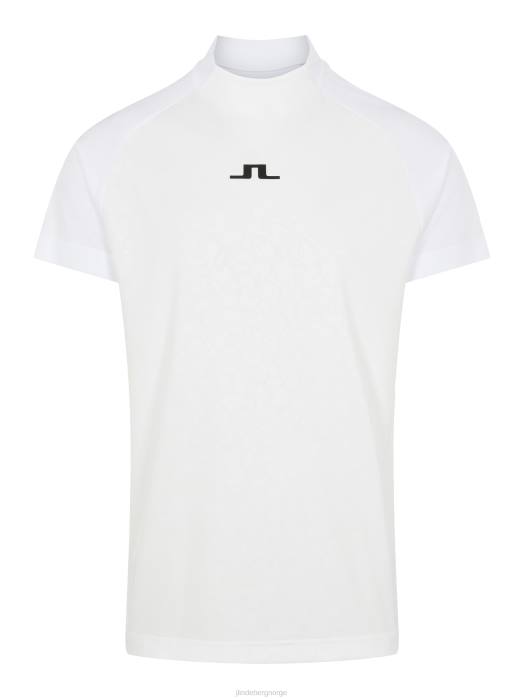 J.Lindeberg menn benga print golf topp hvit klær F8642128