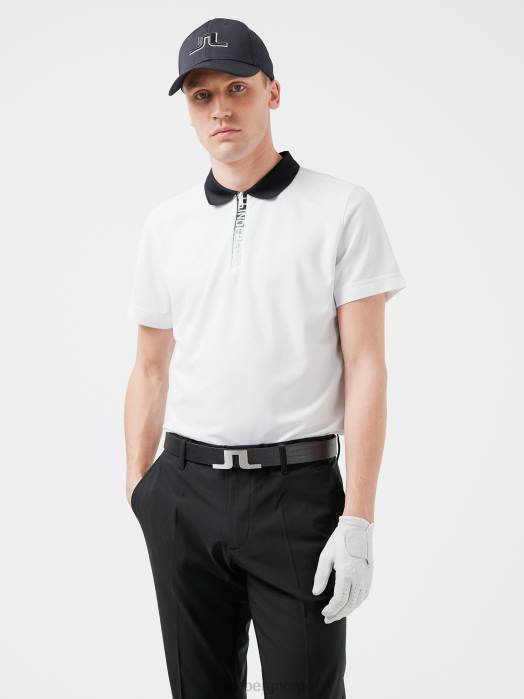 J.Lindeberg menn brayden golfpolo hvit klær F8642100