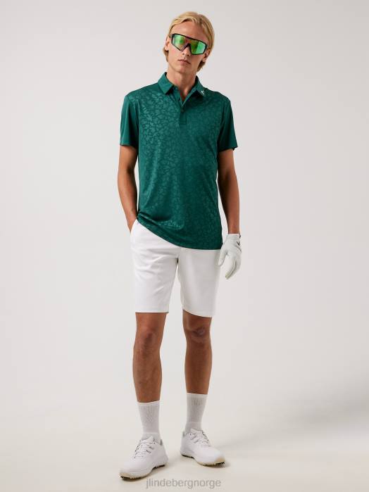 J.Lindeberg menn joel golfpolo trelinje grønn klær F8642118