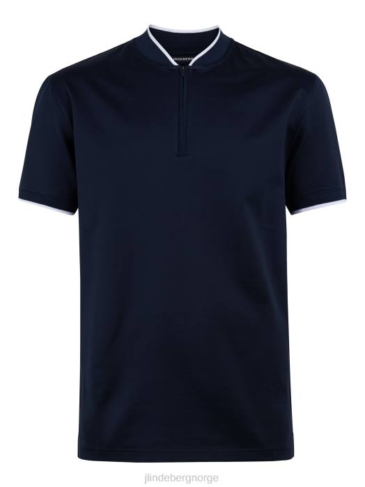 J.Lindeberg menn leo quarter zip polo marinen klær F8642107