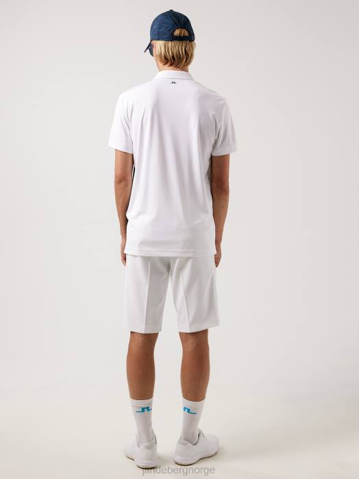 J.Lindeberg menn maxim golfpolo hvit klær F8642121