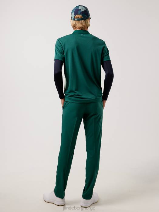 J.Lindeberg menn maxim golfpolo trelinje grønn klær F8642122