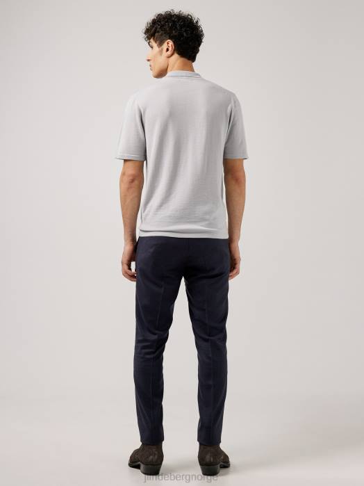 J.Lindeberg menn nino strikket polo steingrå klær F8642112