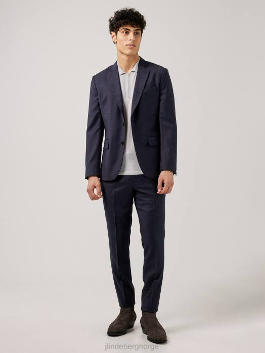 J.Lindeberg menn nino strikket polo steingrå klær F8642112