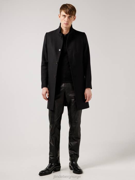 J.Lindeberg menn nino strikket polo svart klær F8642114