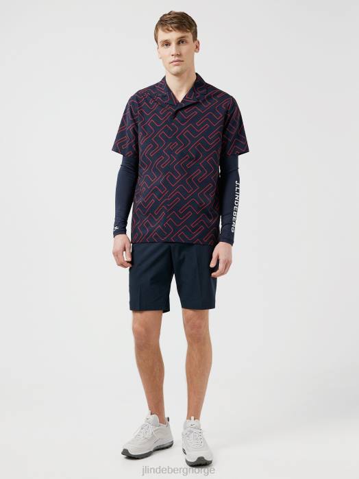 J.Lindeberg menn resort golf skjorte ketchup bridge monogram klær F8642099