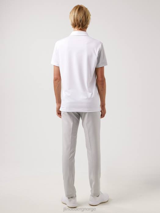 J.Lindeberg menn simon golfpolo hvit klær F8642125