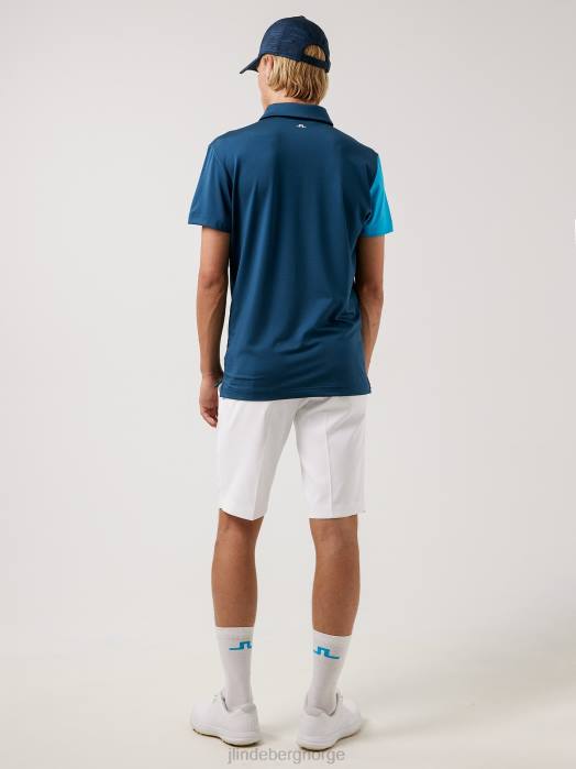 J.Lindeberg menn simon golfpolo majolica blå klær F8642126